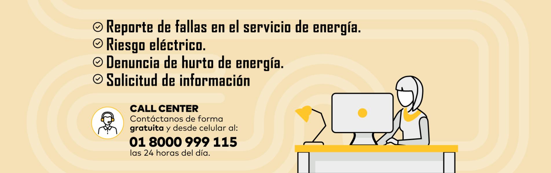 Contáctanos de forma gratuita y desde tu celular al 01 80000 999 115